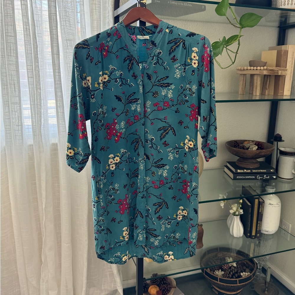 Alchemy floral tunic top dress medium